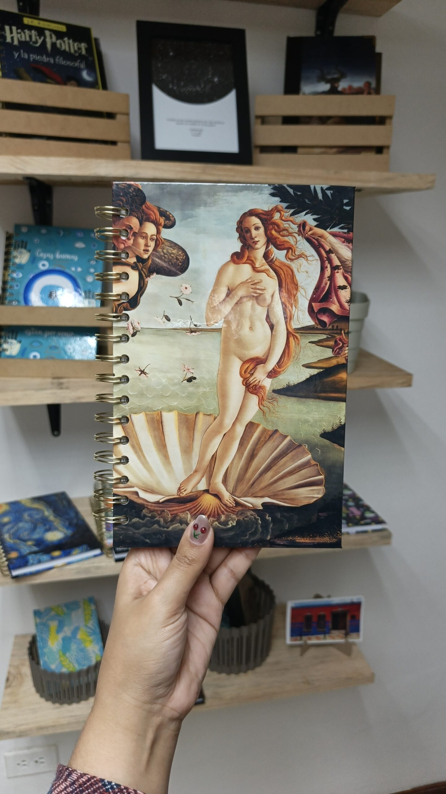 Libreta El Nacimiento de Venus Hojas Blancas