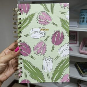 Libreta Tulipanes Hojas Blancas