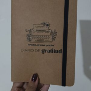 Anotador tapa blanda diario de gratitud