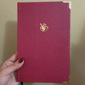 Recetario cosido tapa dura con semi piel