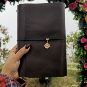 Journal de cuero genuino italiano